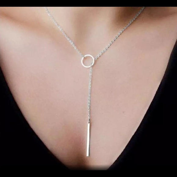 🔥3/$15 or 6/$25🔥Circle Lariat Choker Necklace - Picture 2 of 4